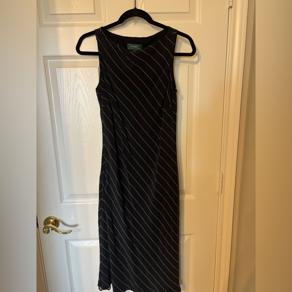 Ralph Lauren Black Dress with White Stripes
